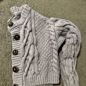 Free People Gray Chunky Knit Cardigan